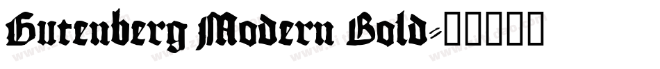 Gutenberg Modern Bold字体转换